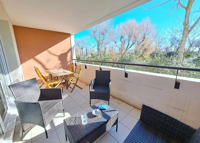Cosy 2 Pièces Avec Accès Direct Plage, Piscine Et Parking Privé à - Fr-1-326-512 Marseillan (Herault)